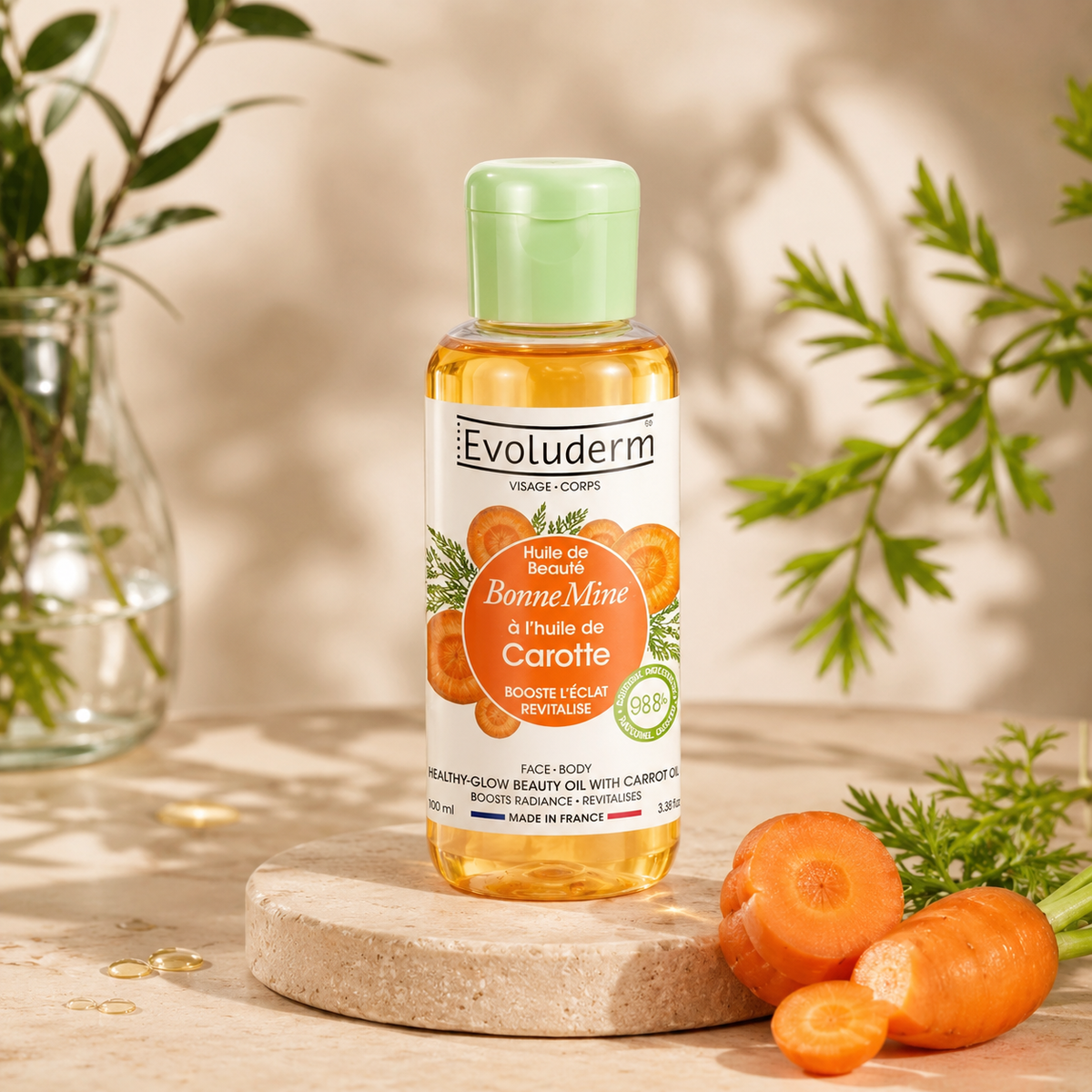 Evoluderm Huile de Carotte — Éclat bonne mine
