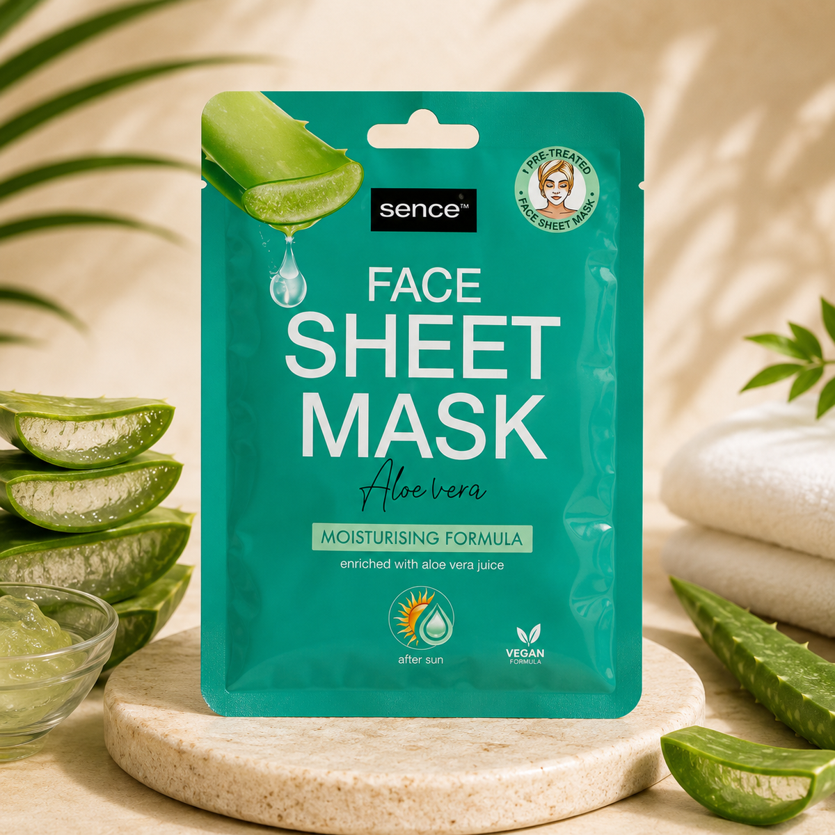 Sence Masque Tissu Aloe Vera — Hydratation intense
